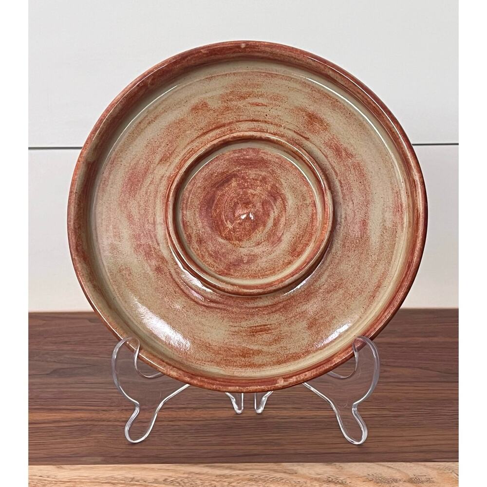 Vintage Large Round Handmade Ceramic Casserole Dish